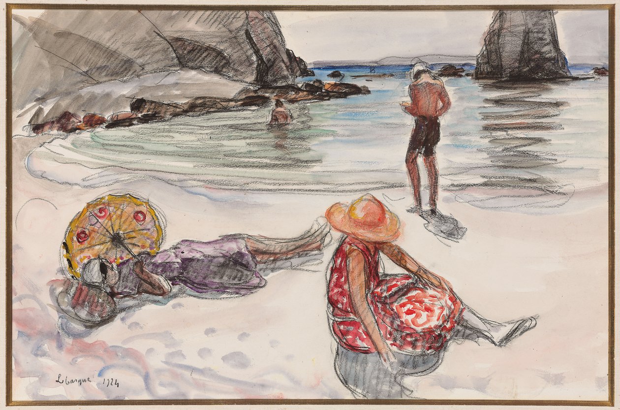 Półwysep Crozon, Plaża Portzic; Półwysep Crozon, plaża Portzic, 1924 autorstwa Henri Lebasque