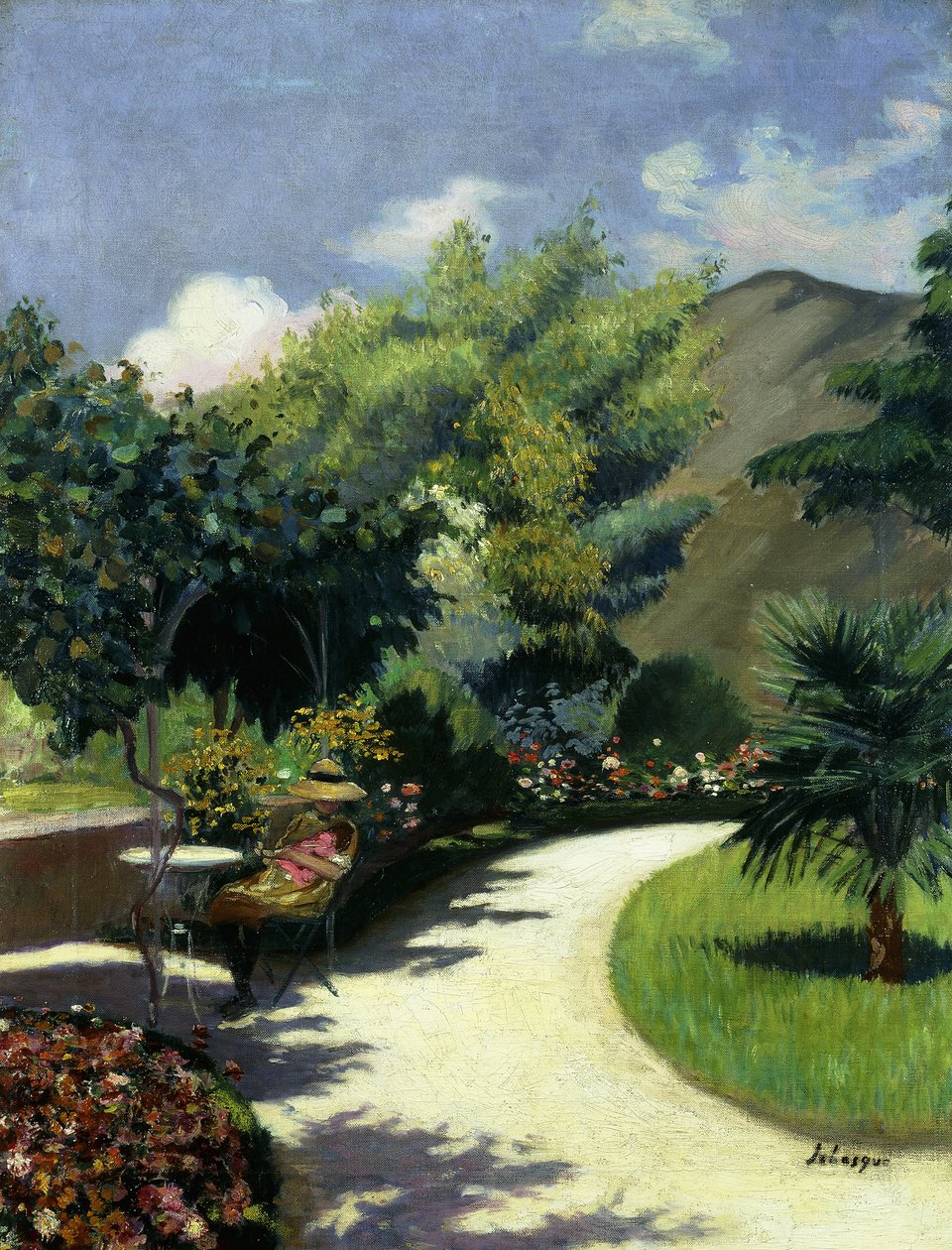 Dziewczyna w ogrodzie, Le Pradet; Dziewczyna w ogrodzie, Le Pradet, ok. 1925 autorstwa Henri Lebasque