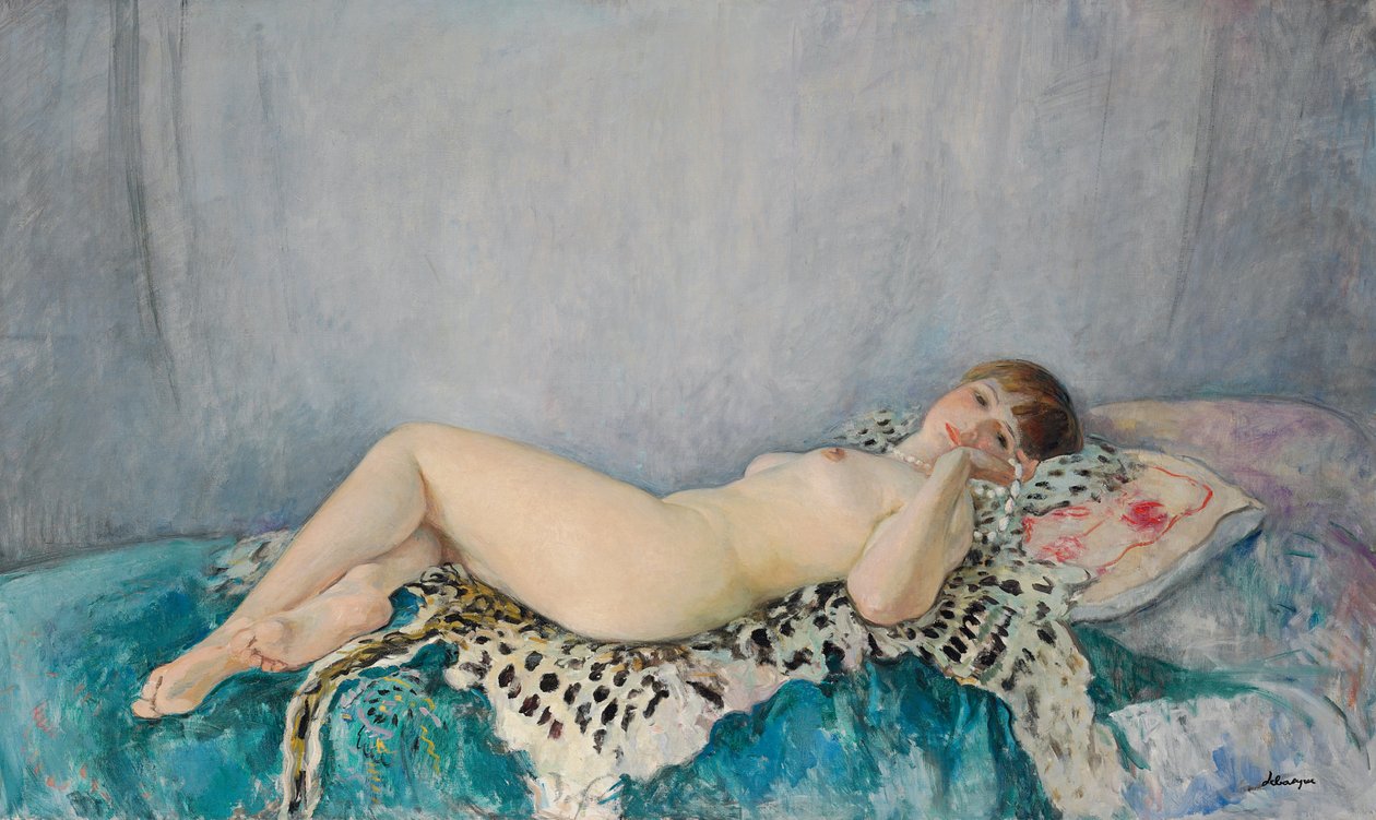 Akt na skórze lamparta, Le Cannet, 1926 autorstwa Henri Lebasque