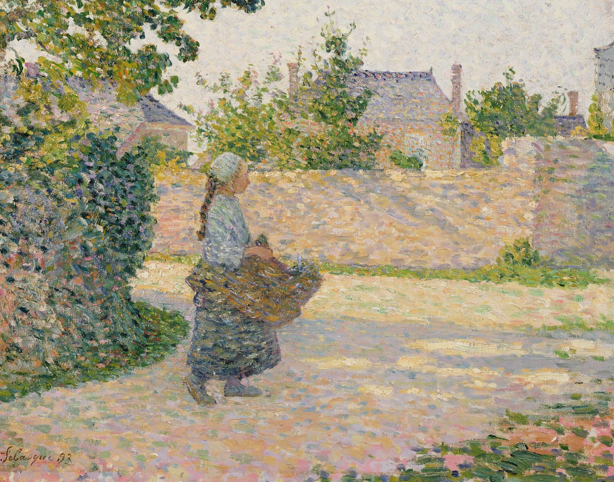 Wieśniaczka powracająca do wsi, 1893 autorstwa Henri Lebasque