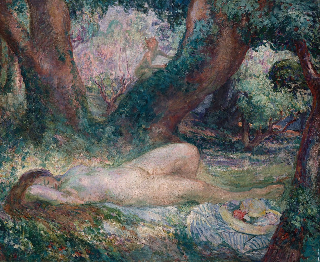 śpiąca nimfa autorstwa Henri Lebasque