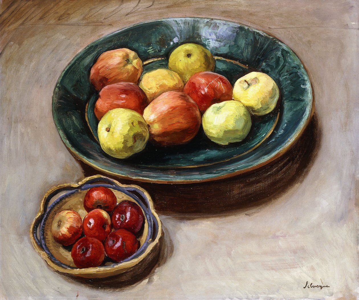 Martwa natura z jabłkami; Natura Morte aux Pommes, ok. 1926 autorstwa Henri Lebasque