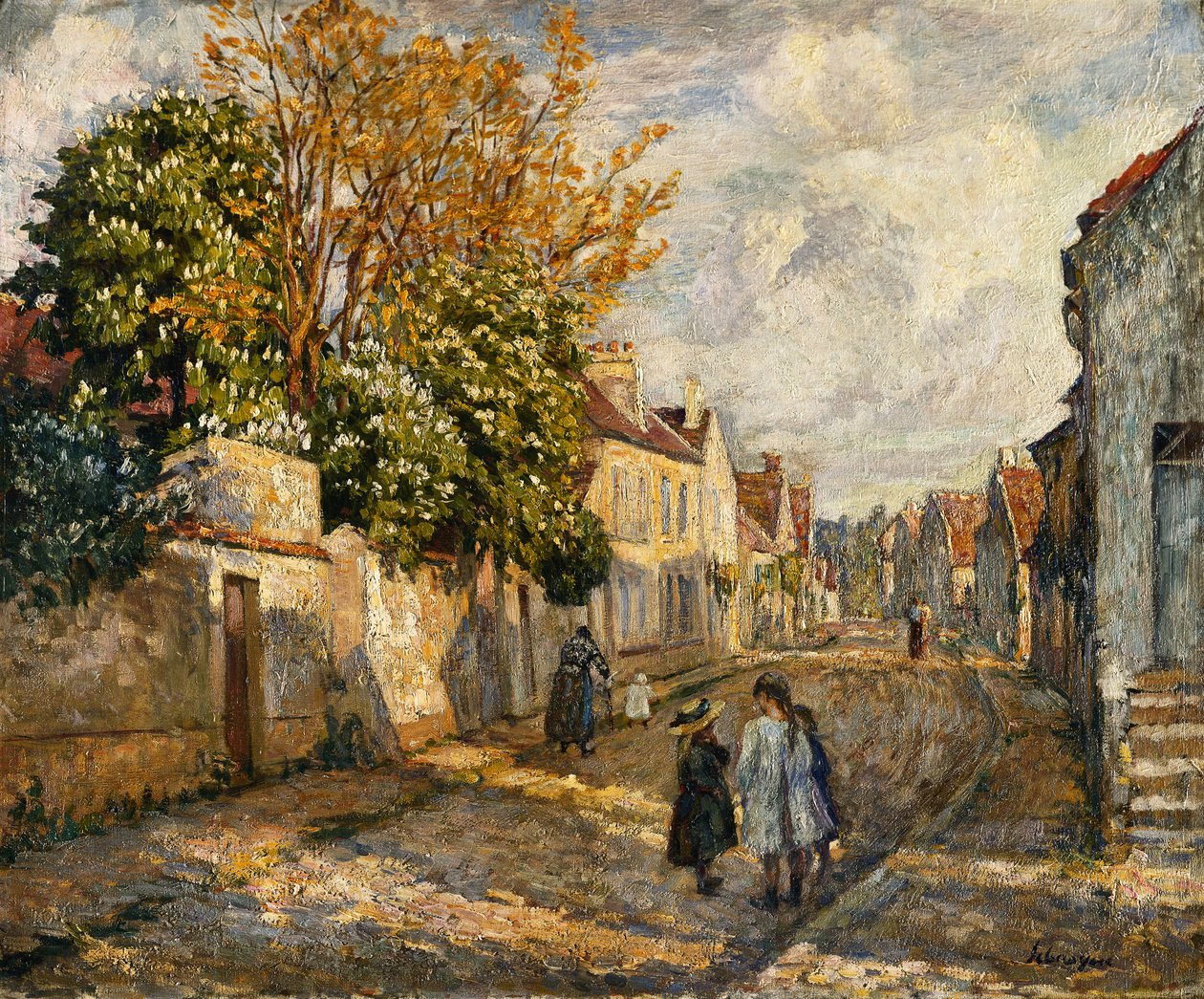 Scena uliczna, Lagny; Scena de Rue, Lagny, autorstwa Henri Lebasque