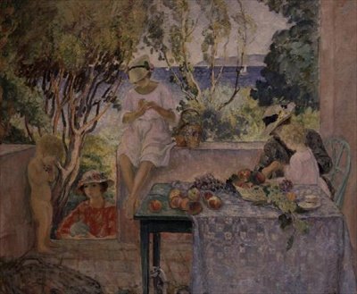 Herbata na tarasie w St. Maxine autorstwa Henri Lebasque