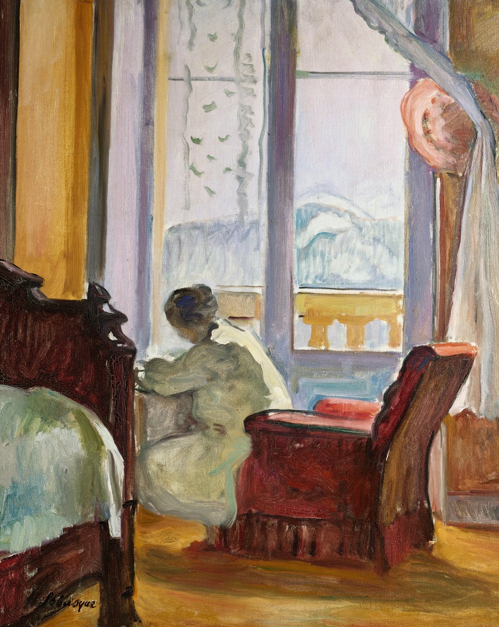 Kobieta pisząca autorstwa Henri Lebasque