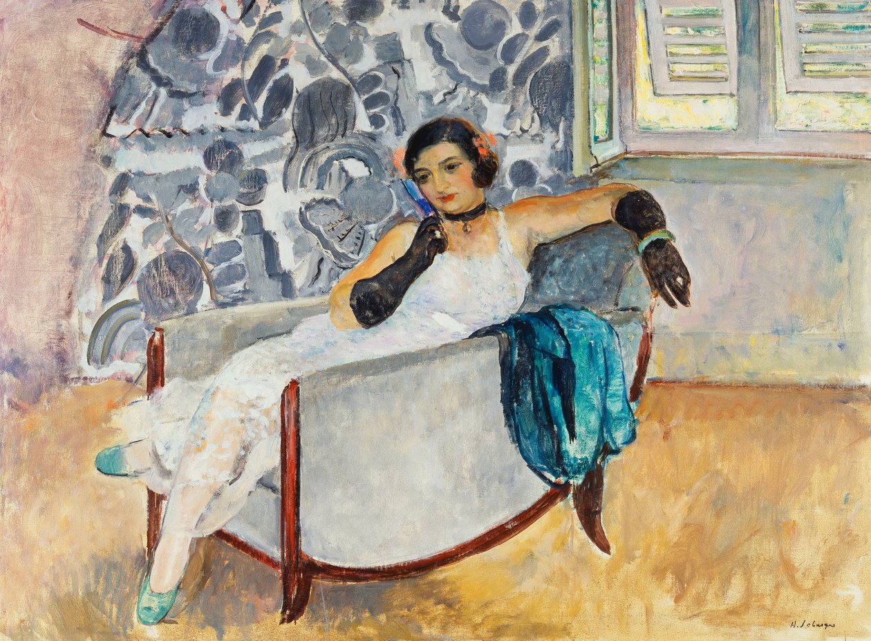 Kobieta z Czarnymi Rękawiczkami; Kobieta w czarnych rękawiczkach, ok. 1930 autorstwa Henri Lebasque