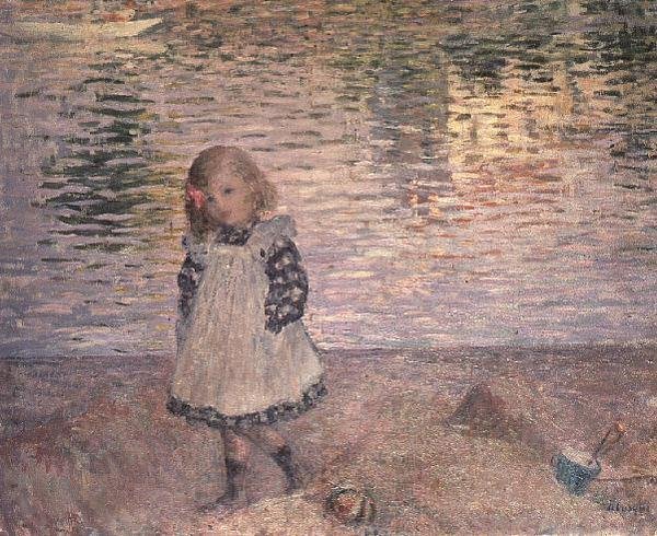 Młoda dziewczyna na plaży autorstwa Henri Lebasque