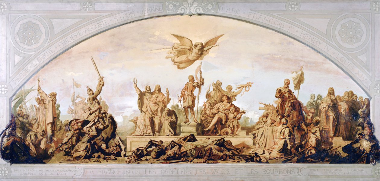 Francja pod Kapetynami, Walezjuszami i Burbonami, 1856 autorstwa Henri Lehmann