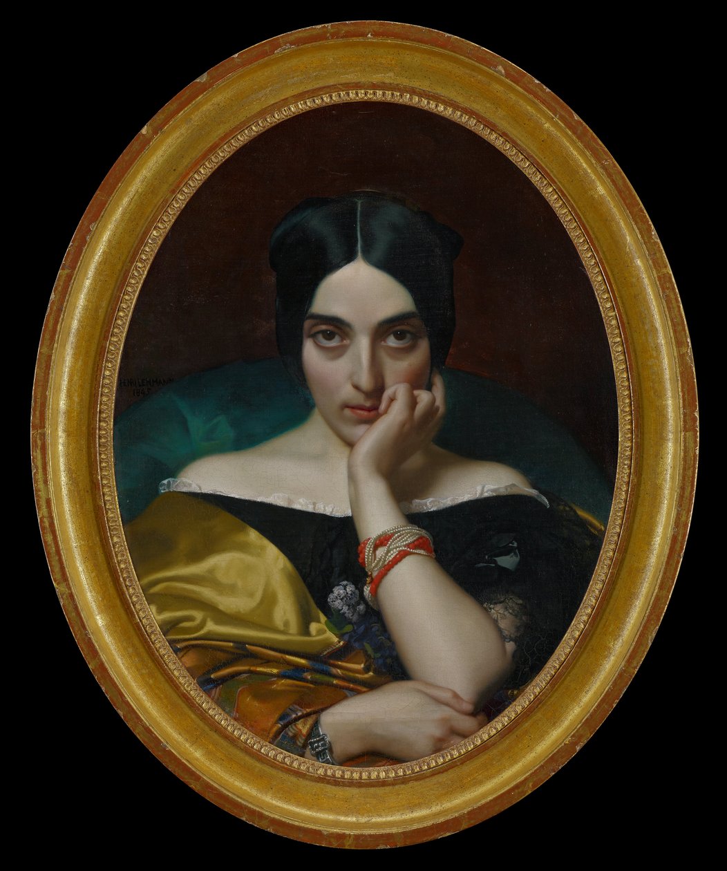 Portret Clémentine (pani Alphonse) Karr autorstwa Henri Lehmann