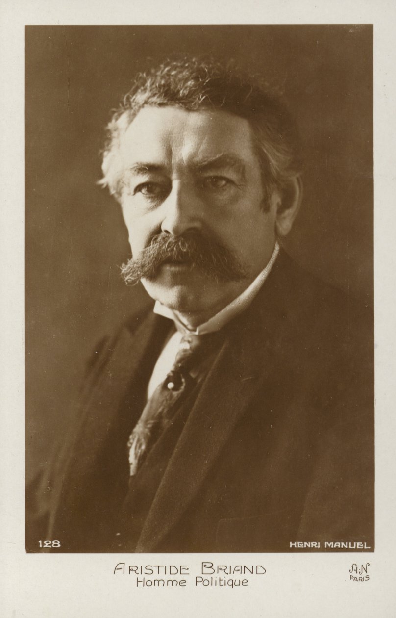 Aristide Briand (zdjęcie czarno-białe) autorstwa Henri Manuel