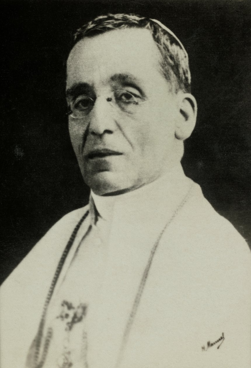 Portret papieża Benedykta 15 (zdjęcie) autorstwa Henri Manuel