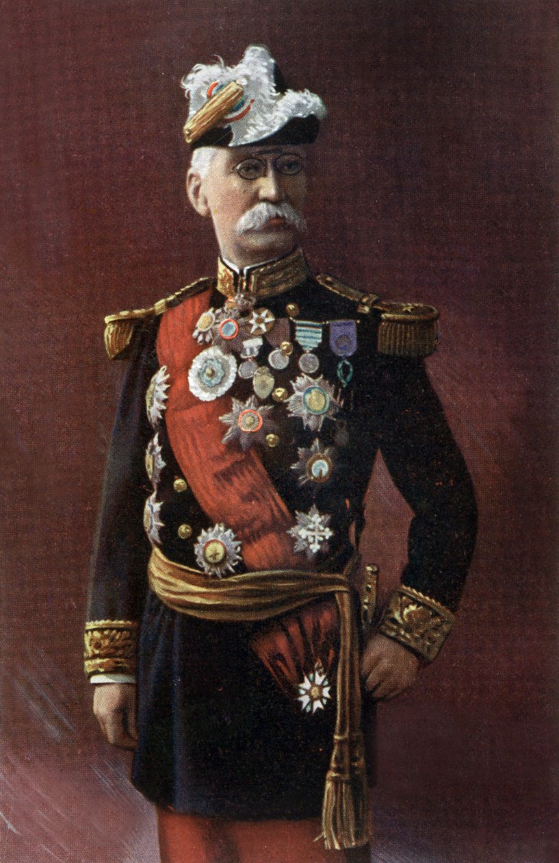 Francuski oficer generalny Joseph Gallieni (1849-1916) Zdjęcie: Henri Manuel autorstwa Henri Manuel