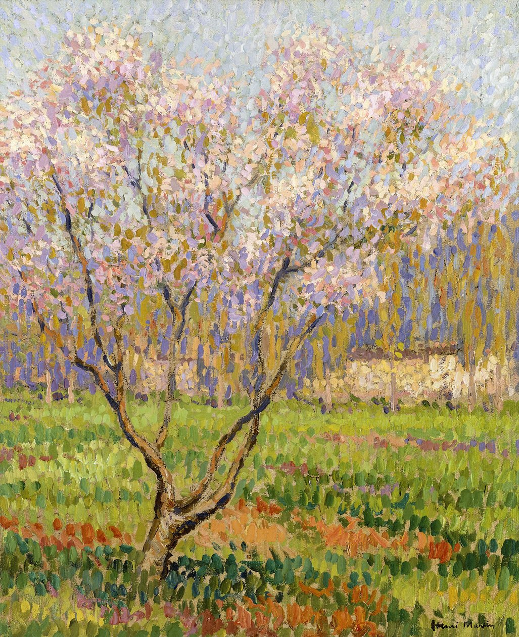 Jabłoń w Kwiecie; kwiaty jabłoni, autorstwa Henri Martin