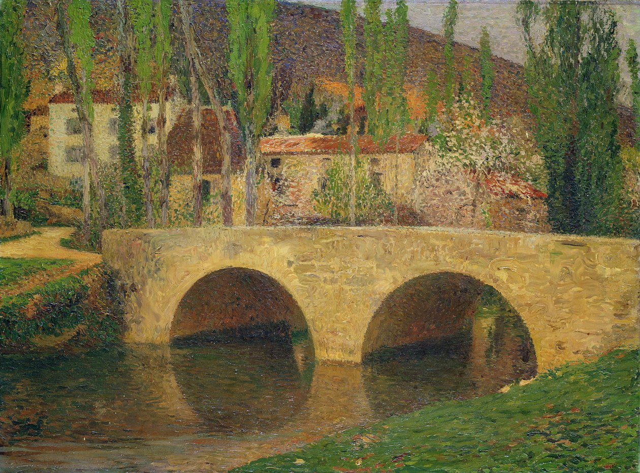 Wioska przy moście autorstwa Henri Martin