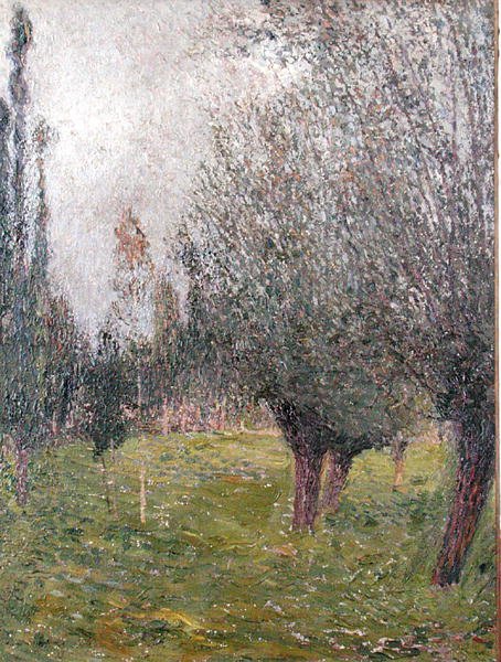 Pejzaż z drzewami (olej na płótnie) autorstwa Henri Martin