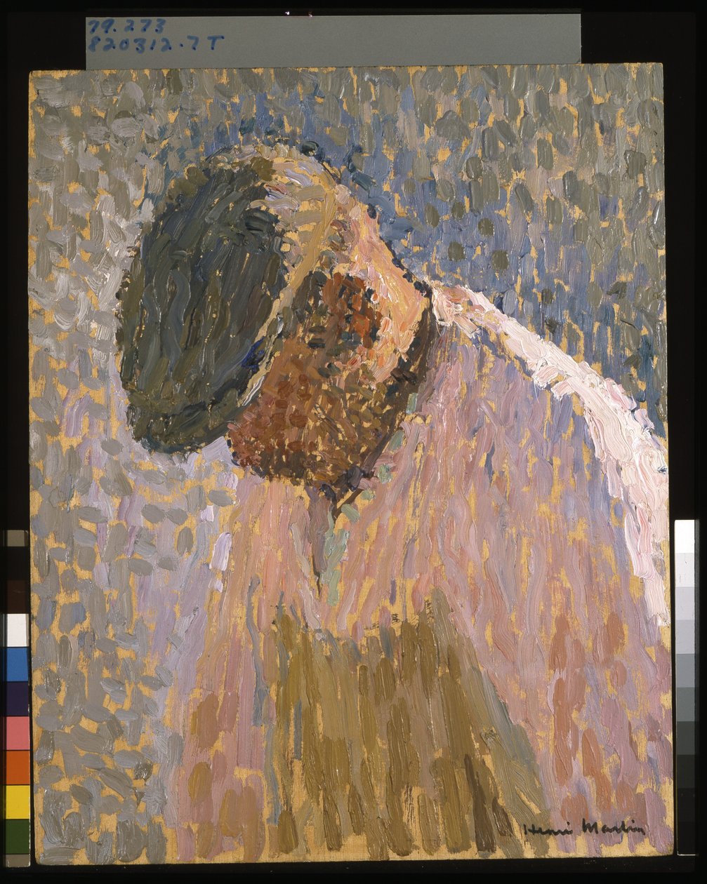 Studium dla kopaczy rowów, Place De La Concorde (Etude, Terrassiers, Place De La Concorde) (olej na drewnie) autorstwa Henri Martin