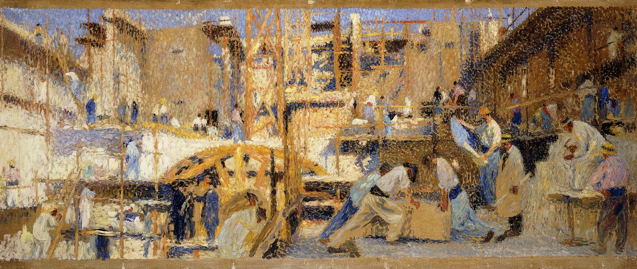 Pracownicy; Dzieło, 1914 autorstwa Henri Martin
