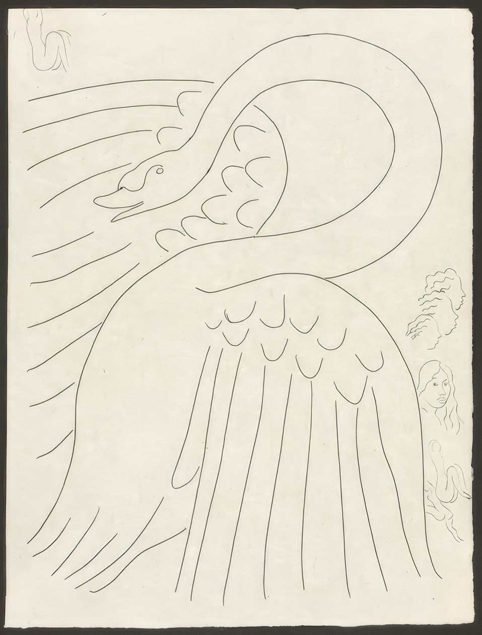 Kilka sonetów: Frontispis, płyta 24 z Poesies de Mallarmé autorstwa Henri Matisse