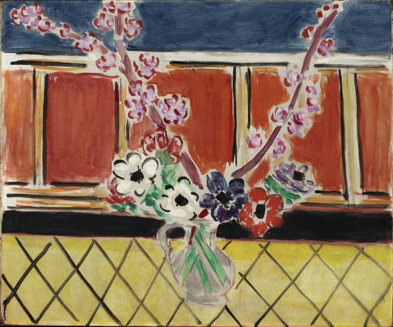 Zawilce i kwiaty brzoskwini autorstwa Henri Matisse