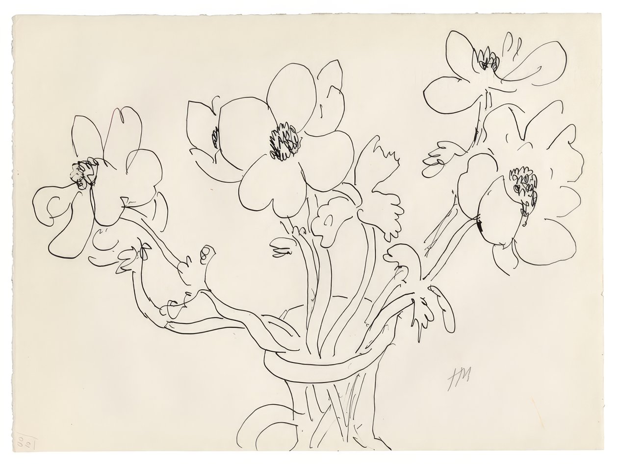 Anemony w wazonie autorstwa Henri Matisse