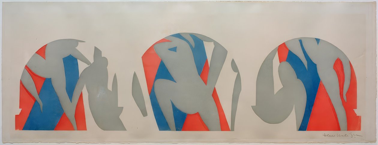 Taniec, szary, niebieski, różowy autorstwa Henri Matisse