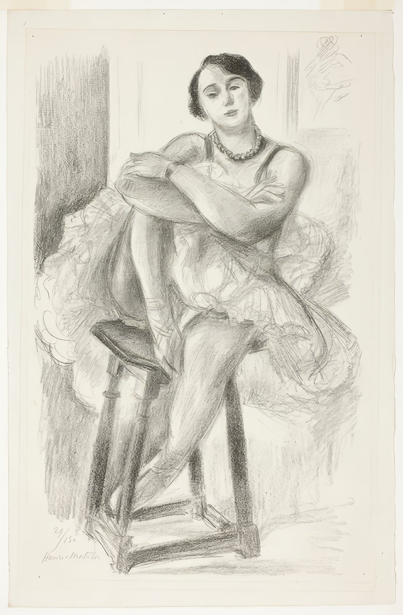 Tancerka siedząca na stołku, z Ten Dancers autorstwa Henri Matisse
