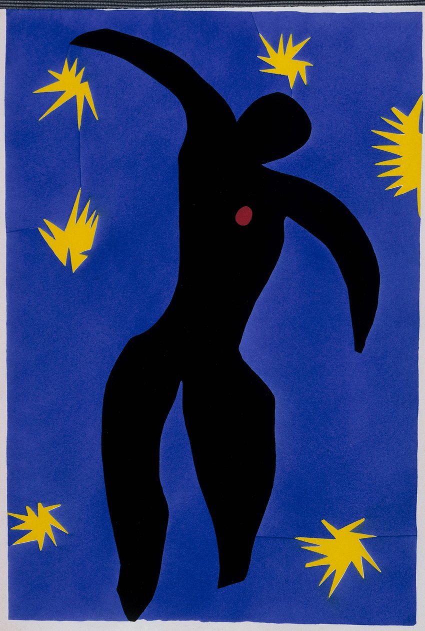 Upadek Ikara. Z "Jazz". Tablica VIII. S. 55 autorstwa Henri Matisse