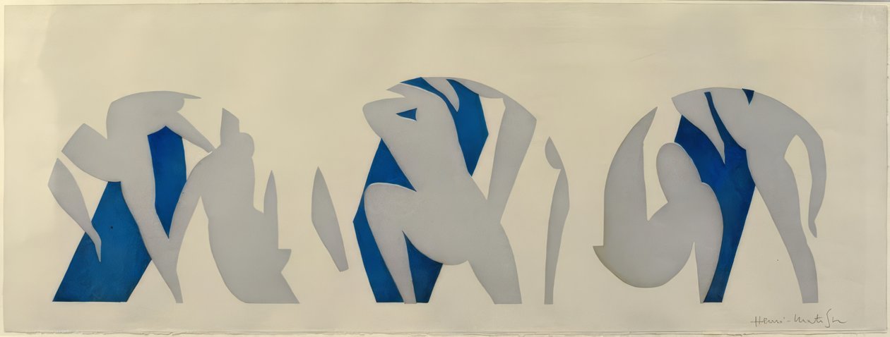 Taniec, szary, niebieski, biały autorstwa Henri Matisse