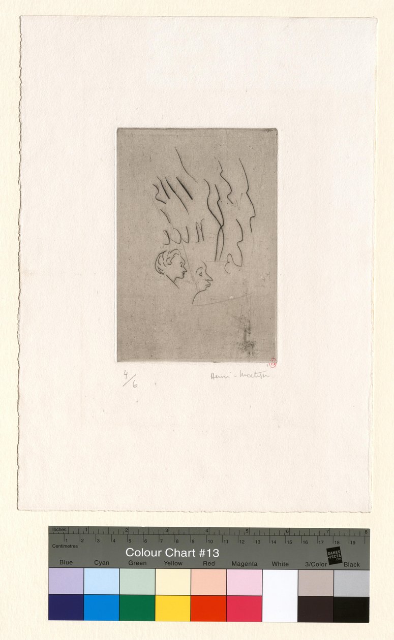Dwa małe profile (próba trawienia) autorstwa Henri Matisse