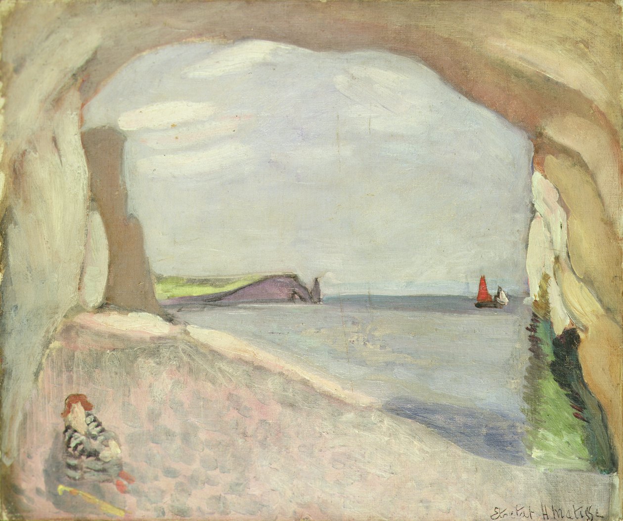 Etretat, Czerwony Żagiel (obraz) autorstwa Henri Matisse