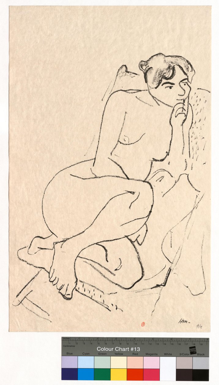 Zamyślona postać w składanym fotelu autorstwa Henri Matisse