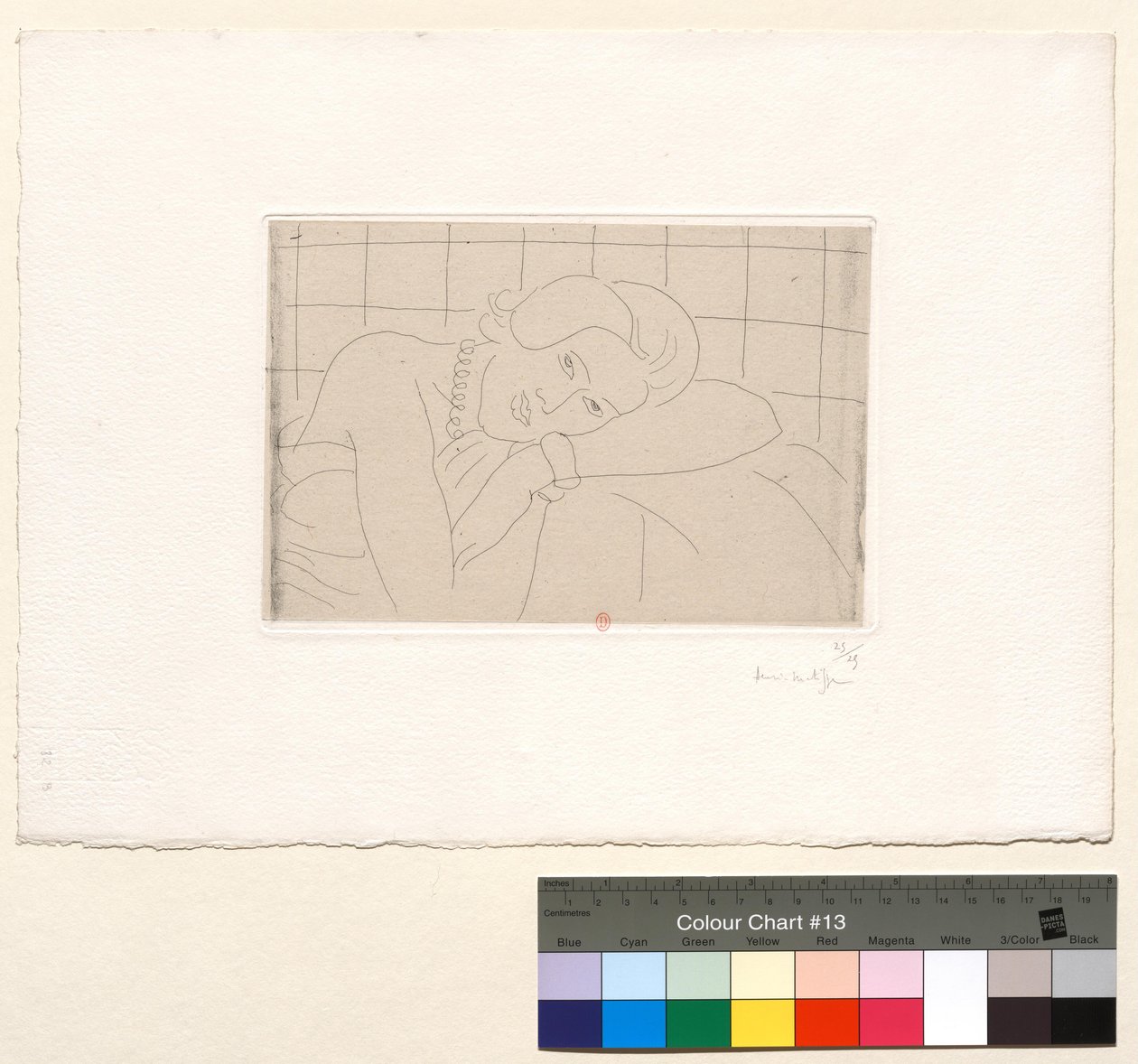 Postać z głową opartą na lewym ramieniu autorstwa Henri Matisse