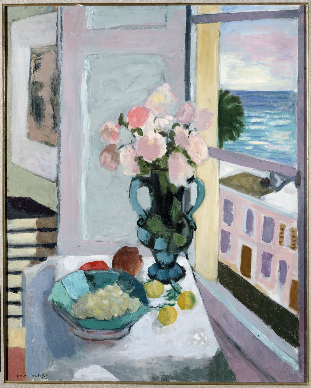 Kwiaty przed oknem autorstwa Henri Matisse