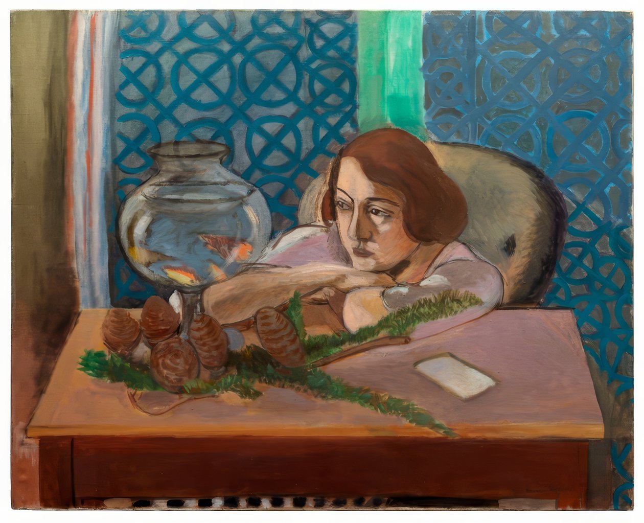 Kobieta przed akwarium autorstwa Henri Matisse