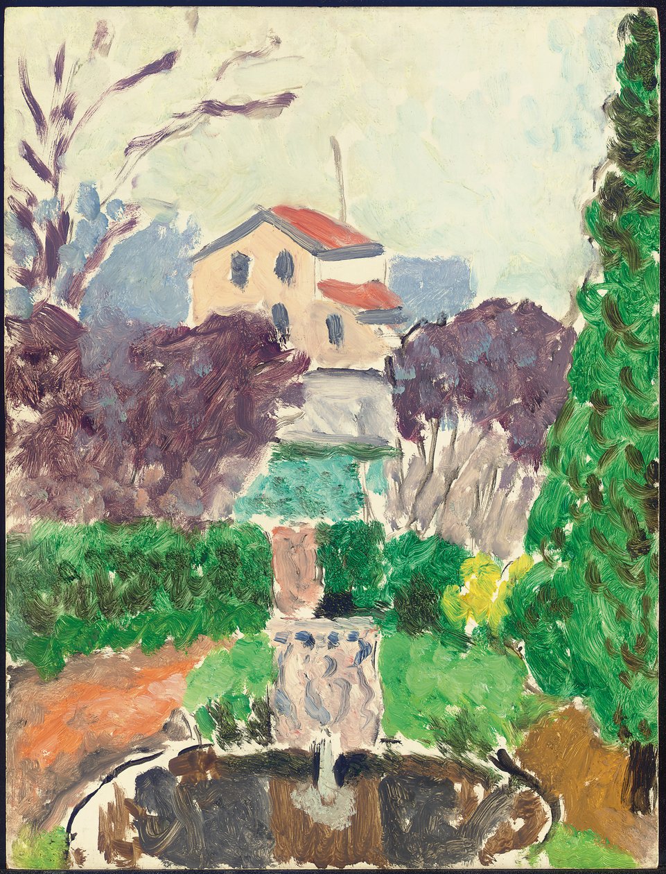 Ogród artysty w Issy-les-Moulineaux, ok. 1918 (olej na płycie) autorstwa Henri Matisse