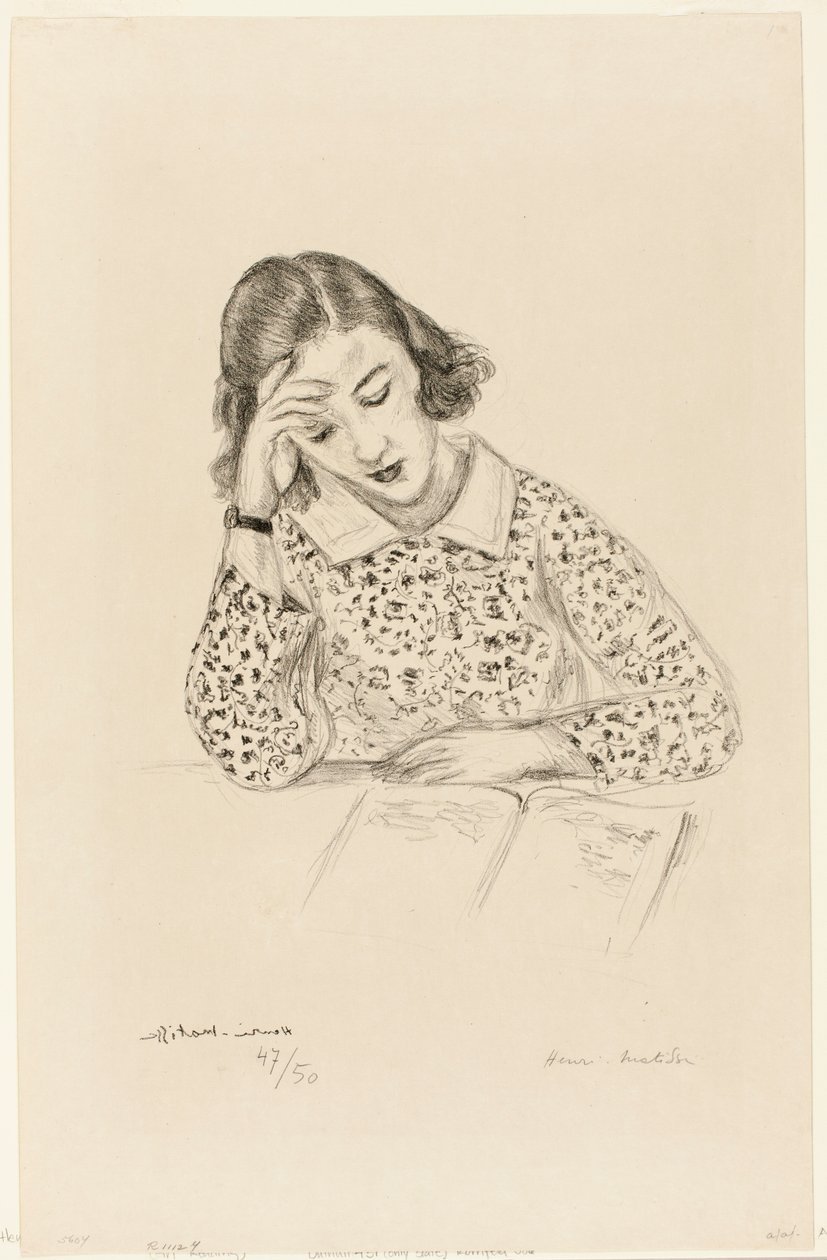 Dziewczynka czytająca autorstwa Henri Matisse