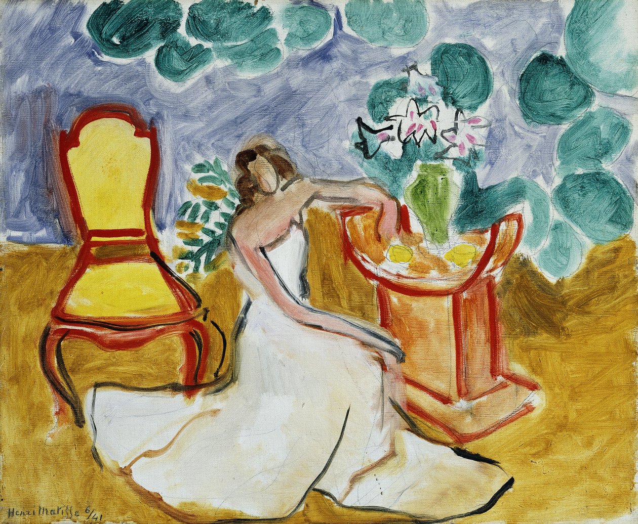 Dziewczyna w białej sukience autorstwa Henri Matisse