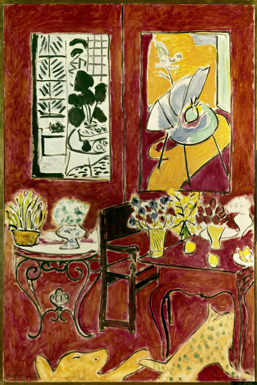 Grand interieur rouge 1948 (olej na płótnie) autorstwa Henri Matisse