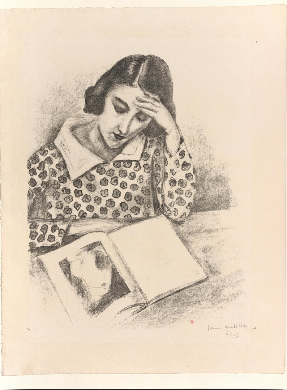 Duża czytająca kobieta autorstwa Henri Matisse
