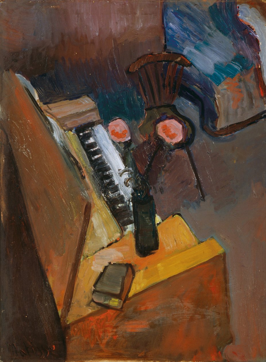 Wnętrze harmonium, ok. 1900 (olej na tekturze) autorstwa Henri Matisse