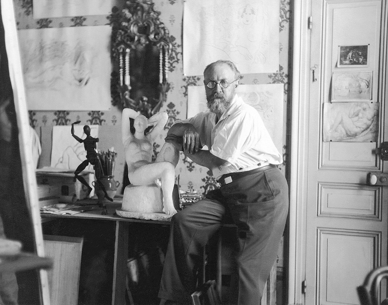 Henri Matisse, malarz (zdjęcie czarno-białe) autorstwa Henri Matisse
