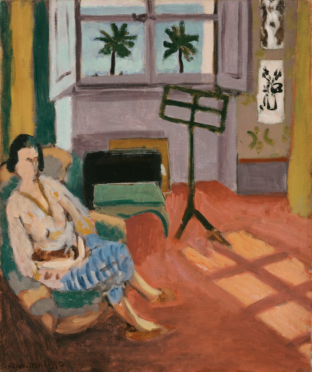 Wnętrze studia ze stojakiem na nuty autorstwa Henri Matisse
