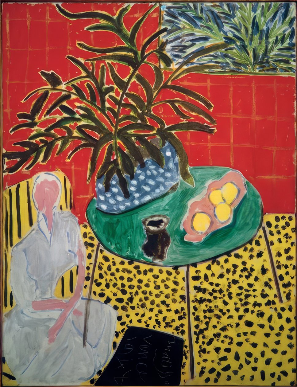 Wnętrze z czarną paprocią autorstwa Henri Matisse