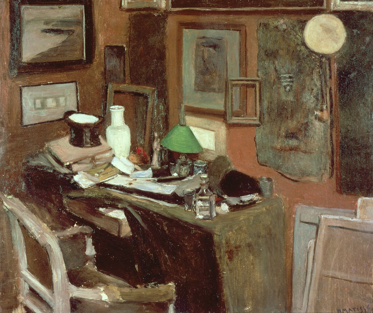 Wnętrze z nakryciem głowy autorstwa Henri Matisse
