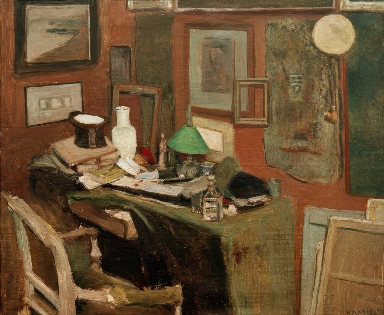 Wnętrze z nakryciem głowy autorstwa Henri Matisse