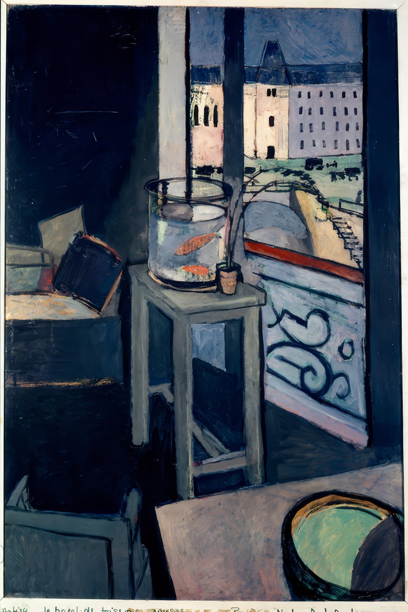 Wnętrze, miska ze złotą rybką autorstwa Henri Matisse