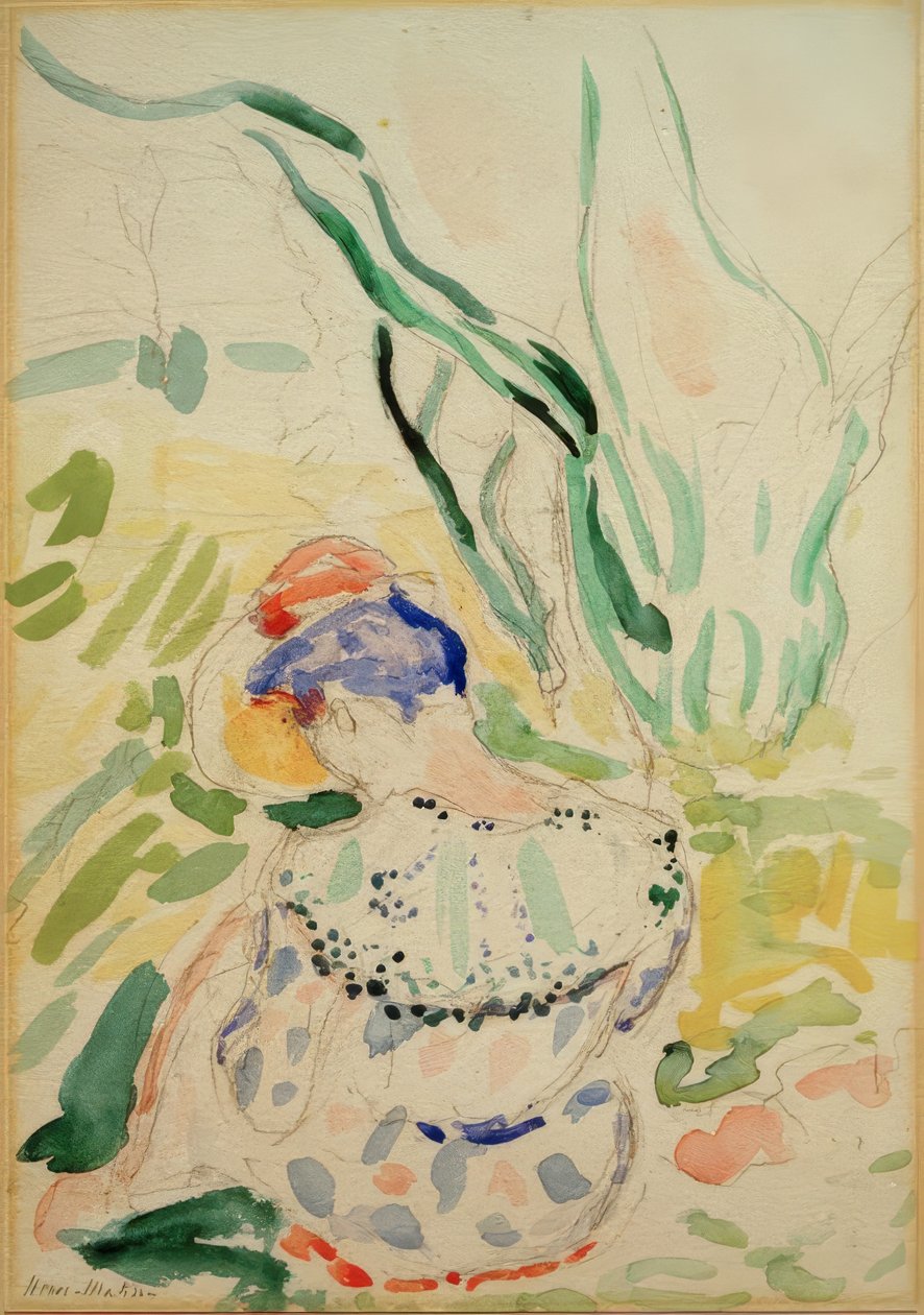 Młoda kobieta siedząca od tyłu (Madame Matisse) autorstwa Henri Matisse