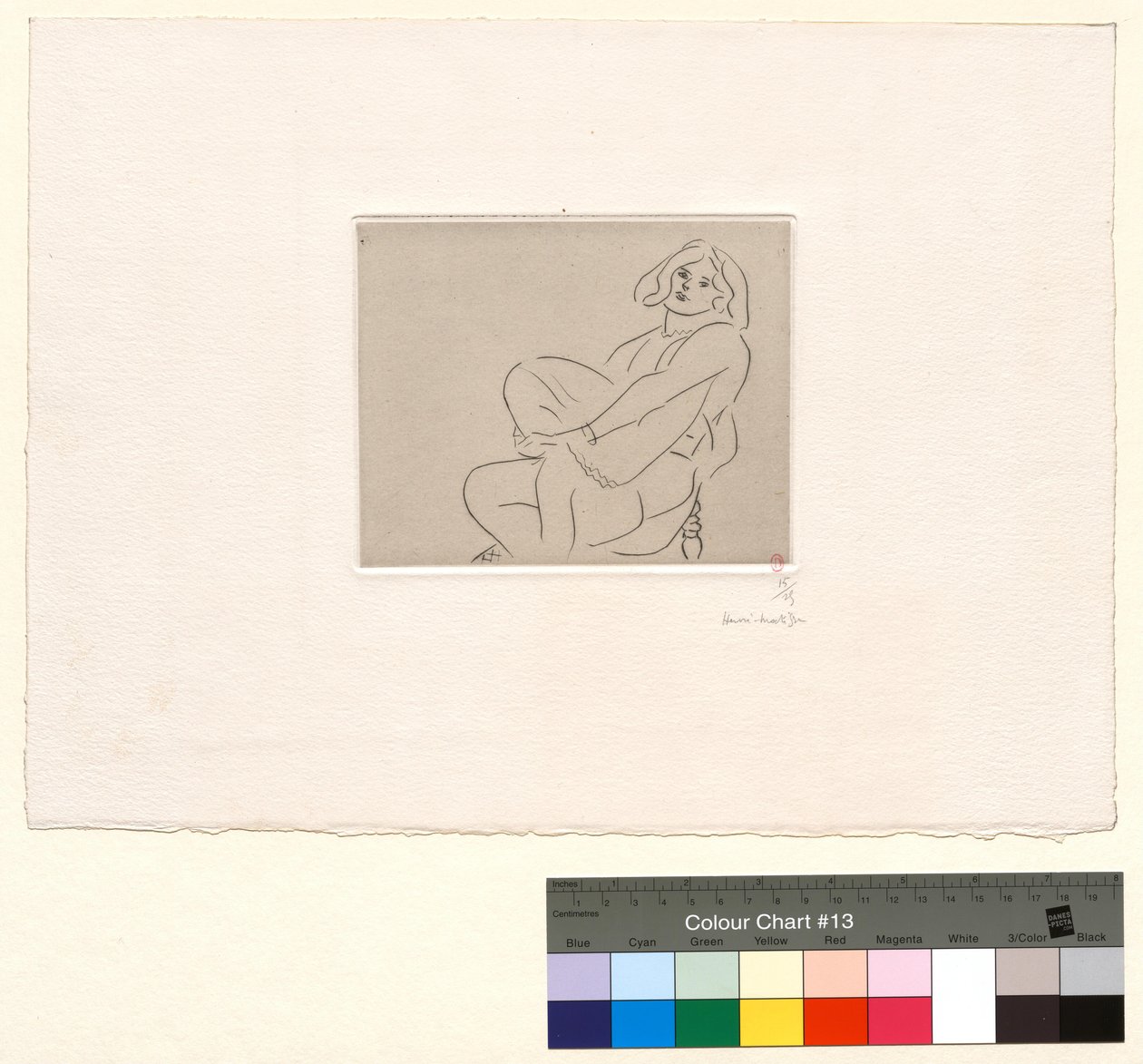 Młoda kobieta obejmująca lewe kolano autorstwa Henri Matisse