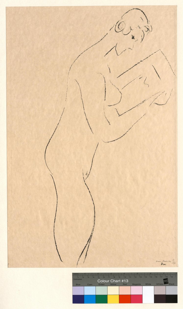 Czytanie, akt z profilu autorstwa Henri Matisse