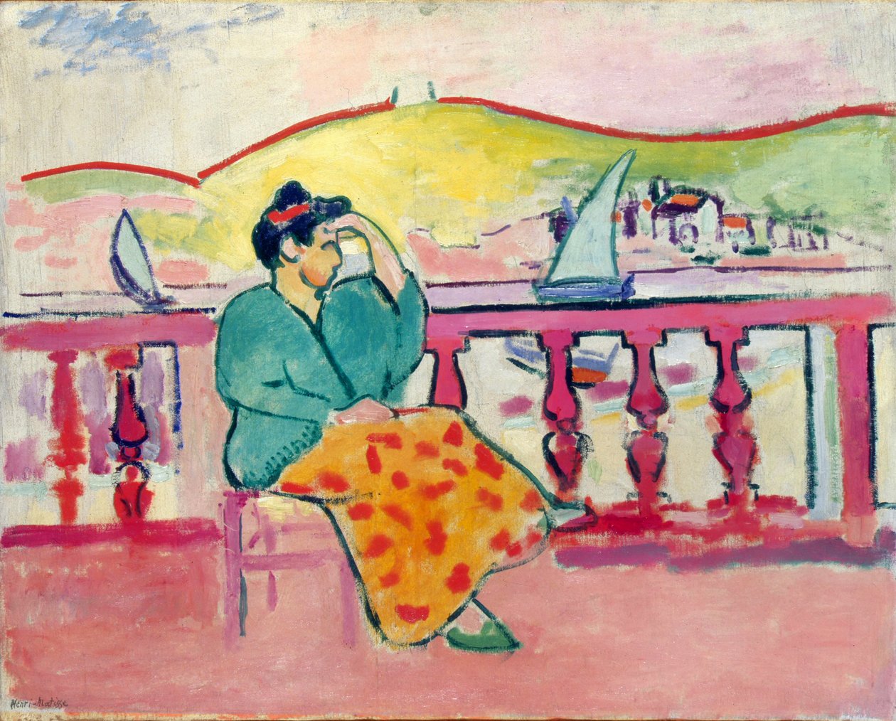 Dama na tarasie autorstwa Henri Matisse